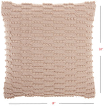 Blush Textured Broken Stripes Throw Pillow