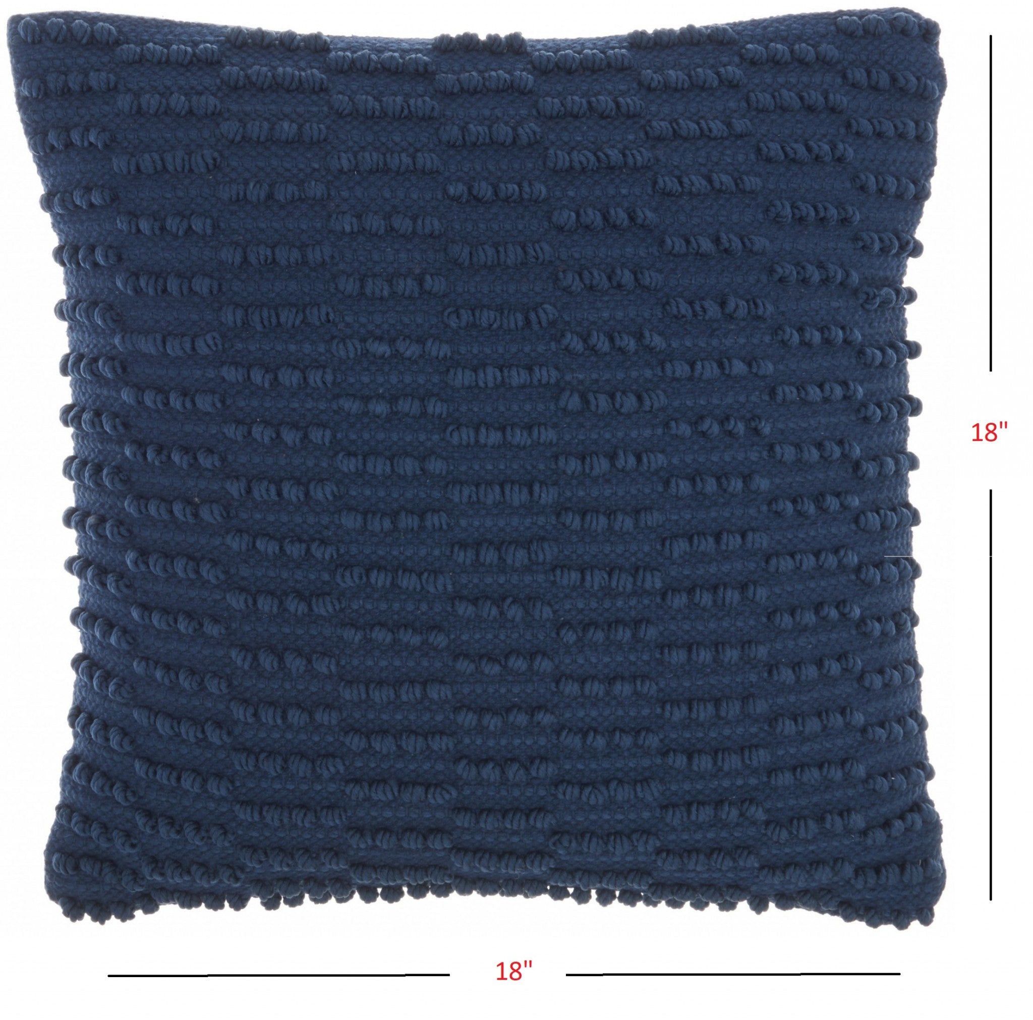 Navy Blue Textured Broken Stripes Throw Pillow