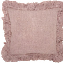 Dainty Ruffle Edged Pink Throw Pillow