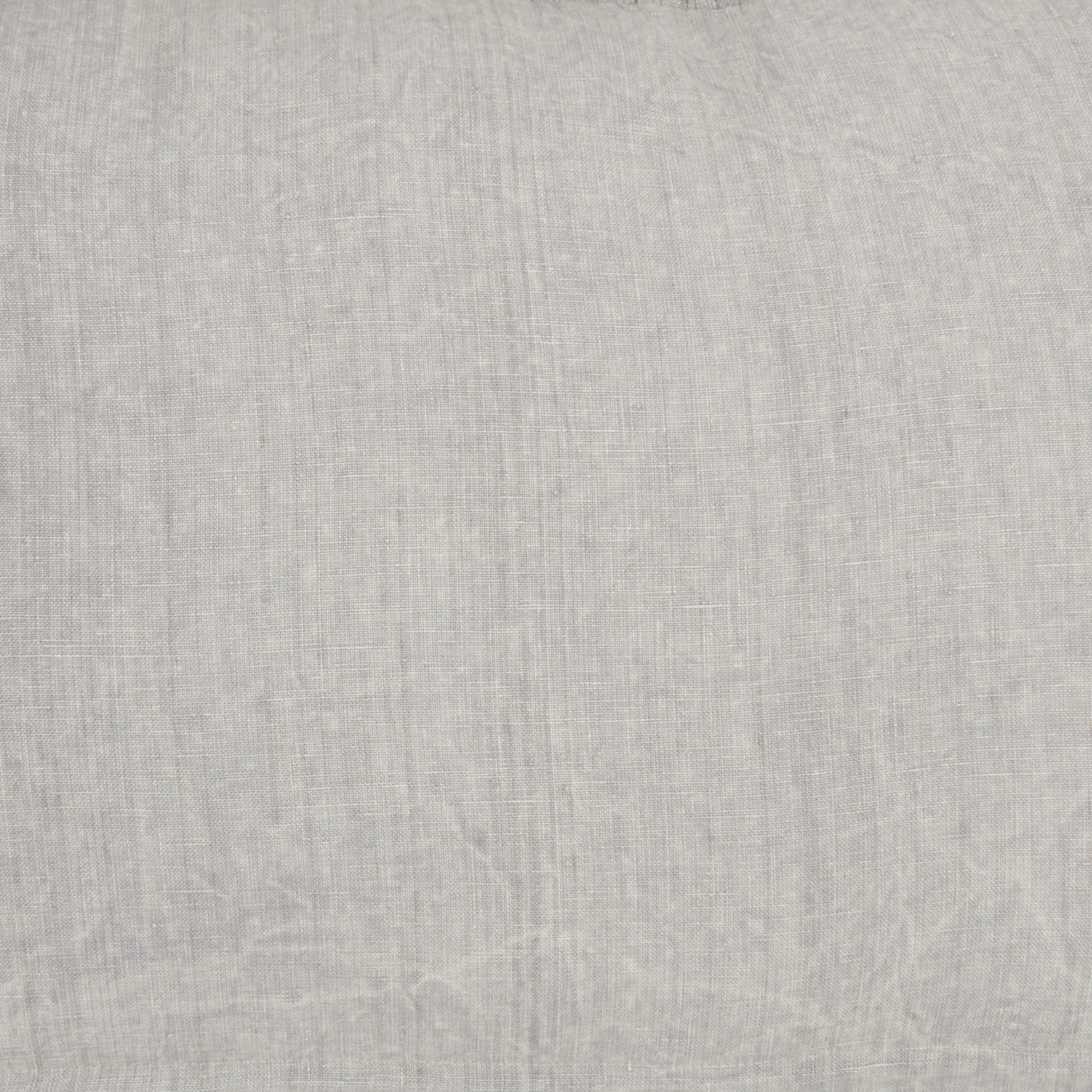 Dainty Ruffle Edged Light Gray Lumbar Pillow