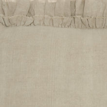 Dainty Ruffle Edged Beige Lumbar Pillow