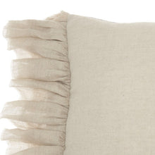 Wide Tasseled Marble Steel Blue  Lumbar Pillow