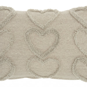 異想天開的心形細節灰色腰枕