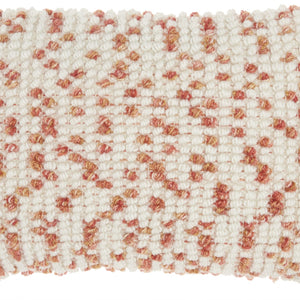 Peach Dotted Lumbar Pillow
