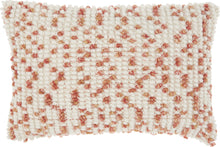 Peach Dotted Lumbar Pillow