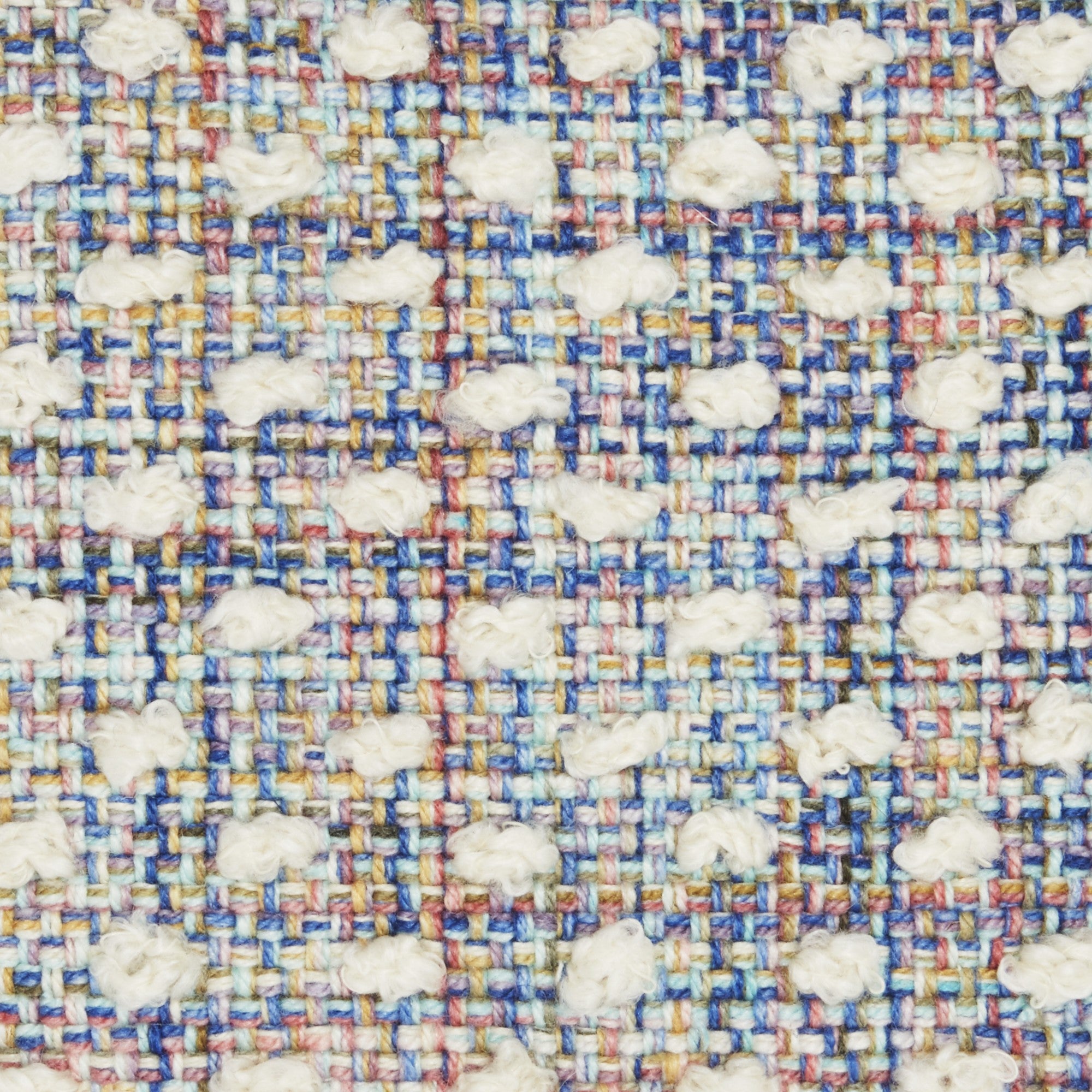 18" Ivory Blue Green Multi Woven Detailed Throw Pillow