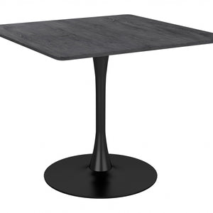 Square Black Pedestal Dining Table