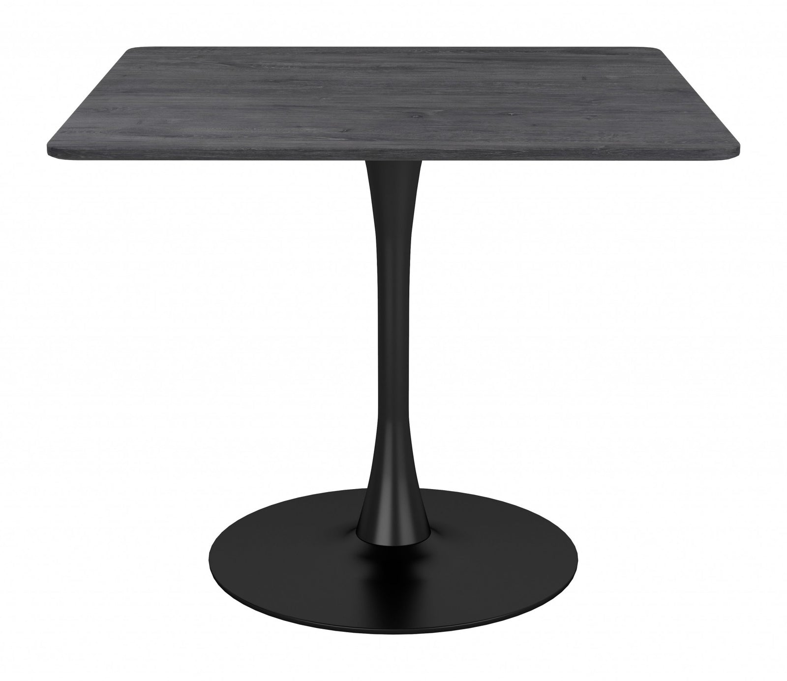 Square Black Pedestal Dining Table