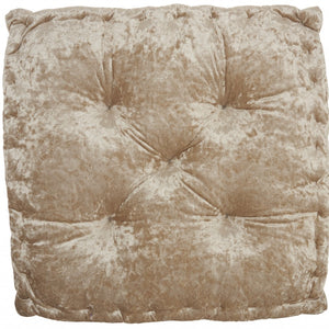 24" X 24" Beige Polyester Solid Color Floor Cushion