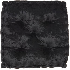 24" X 24" Black Polyester Solid Color Floor Cushion