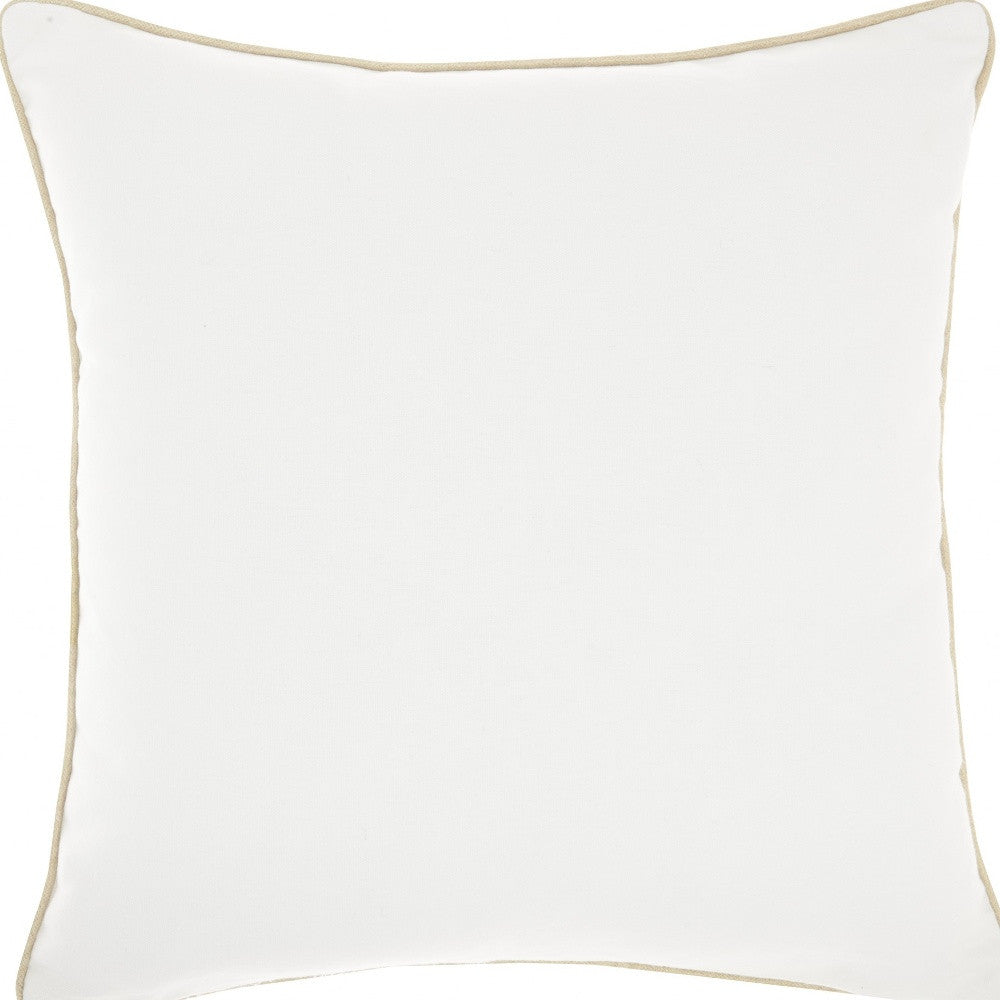 Cream Sequined Ombre Throw Pillow