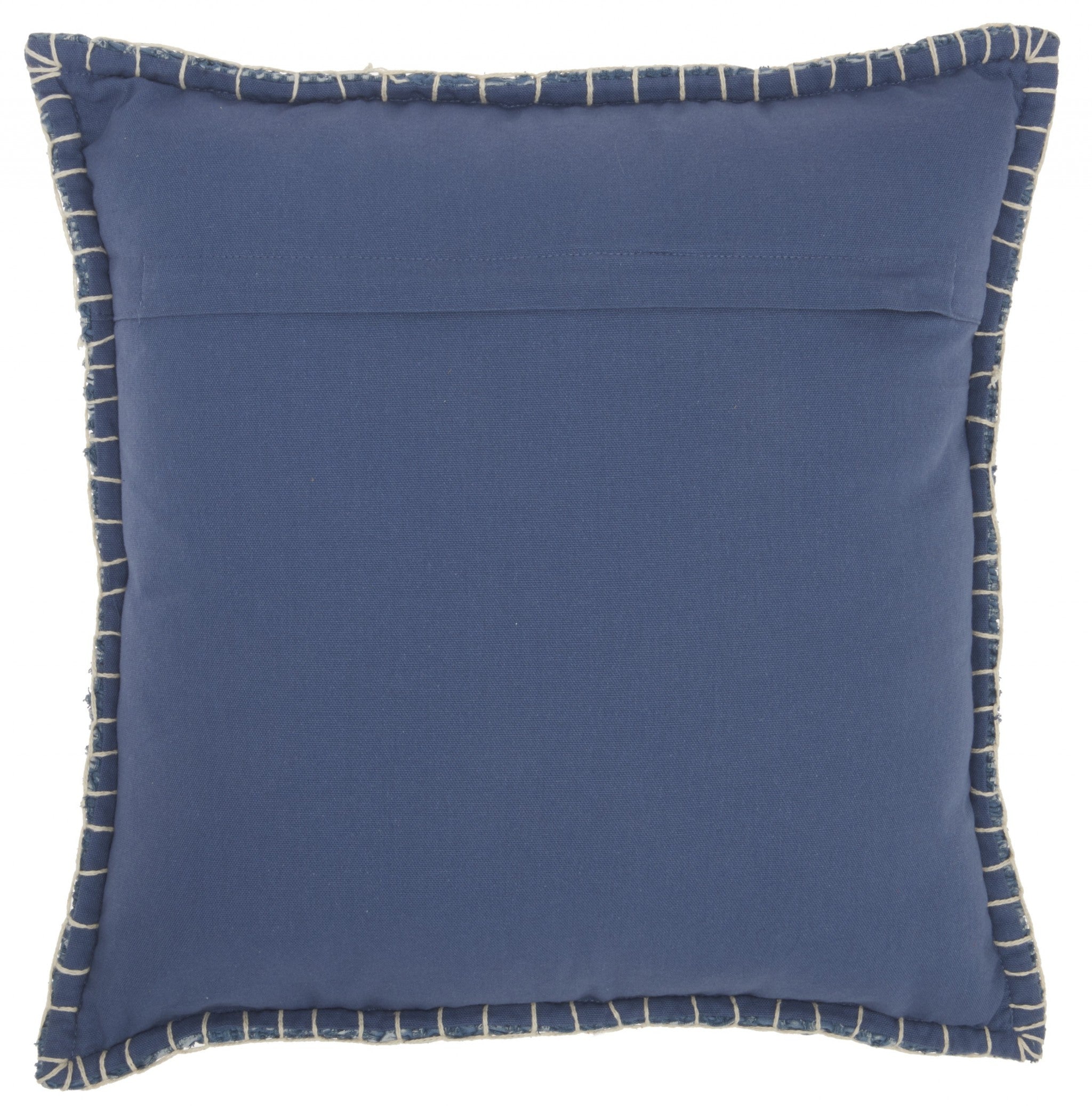 Blue Textured Squares Throw Pillow