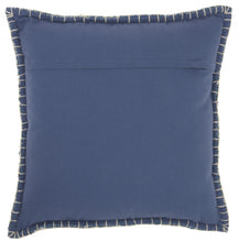 Blue Textured Squares Throw Pillow