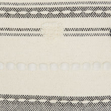 Boho Handcrafted Black Ivory Accent Throw Pillow