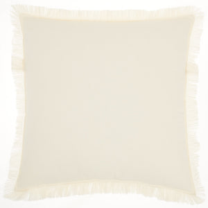 18" Solid Ivory Contemporary Throw Pillow