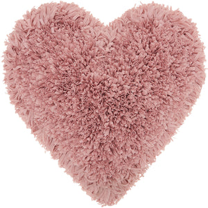 Heart Shaped Rose Shag Accent Pillow
