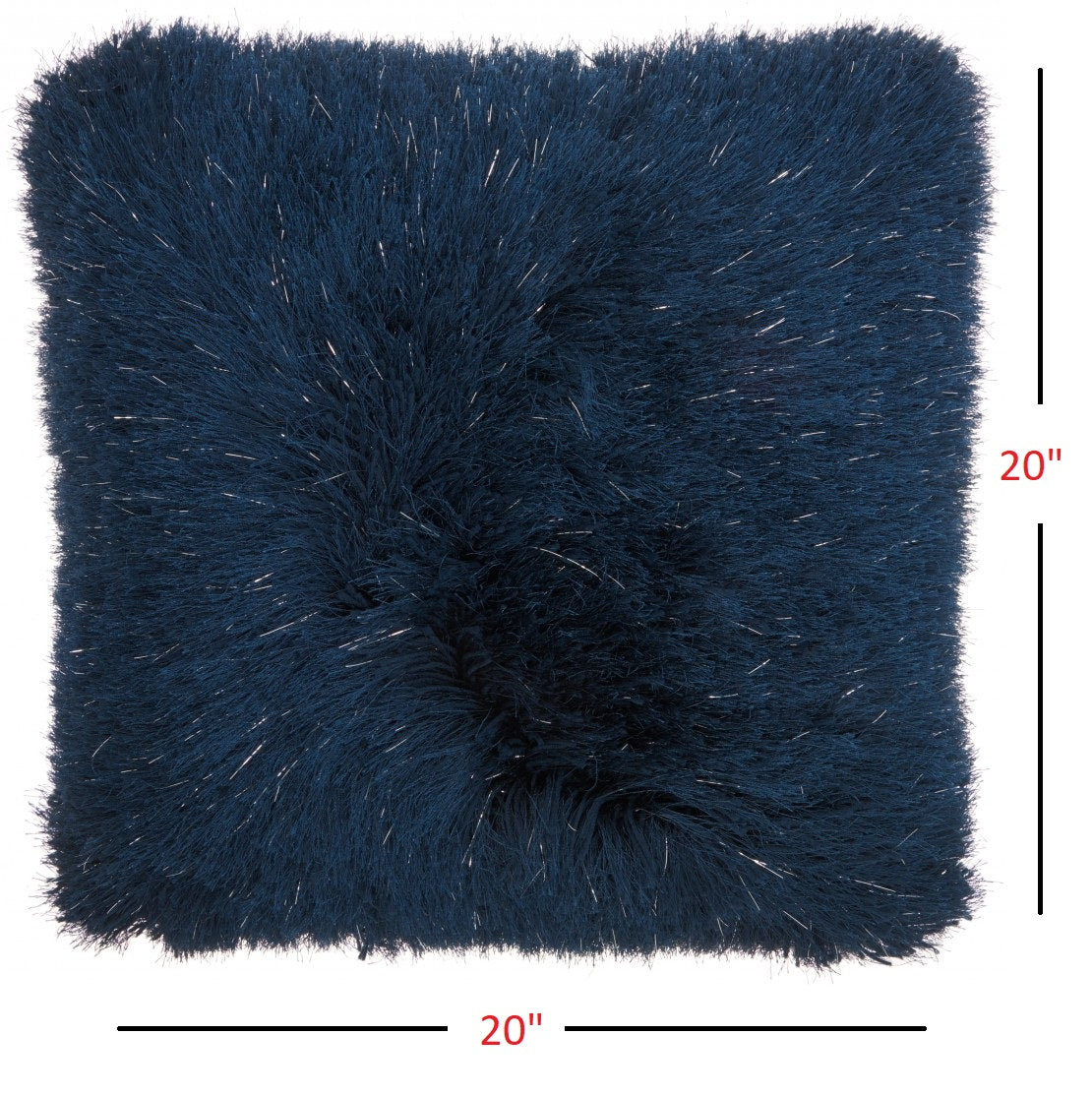 Acento de peluche azul marino Cojín