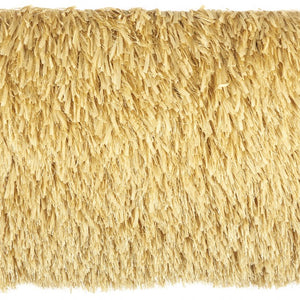 Long Yellow Shag Throw Pillow