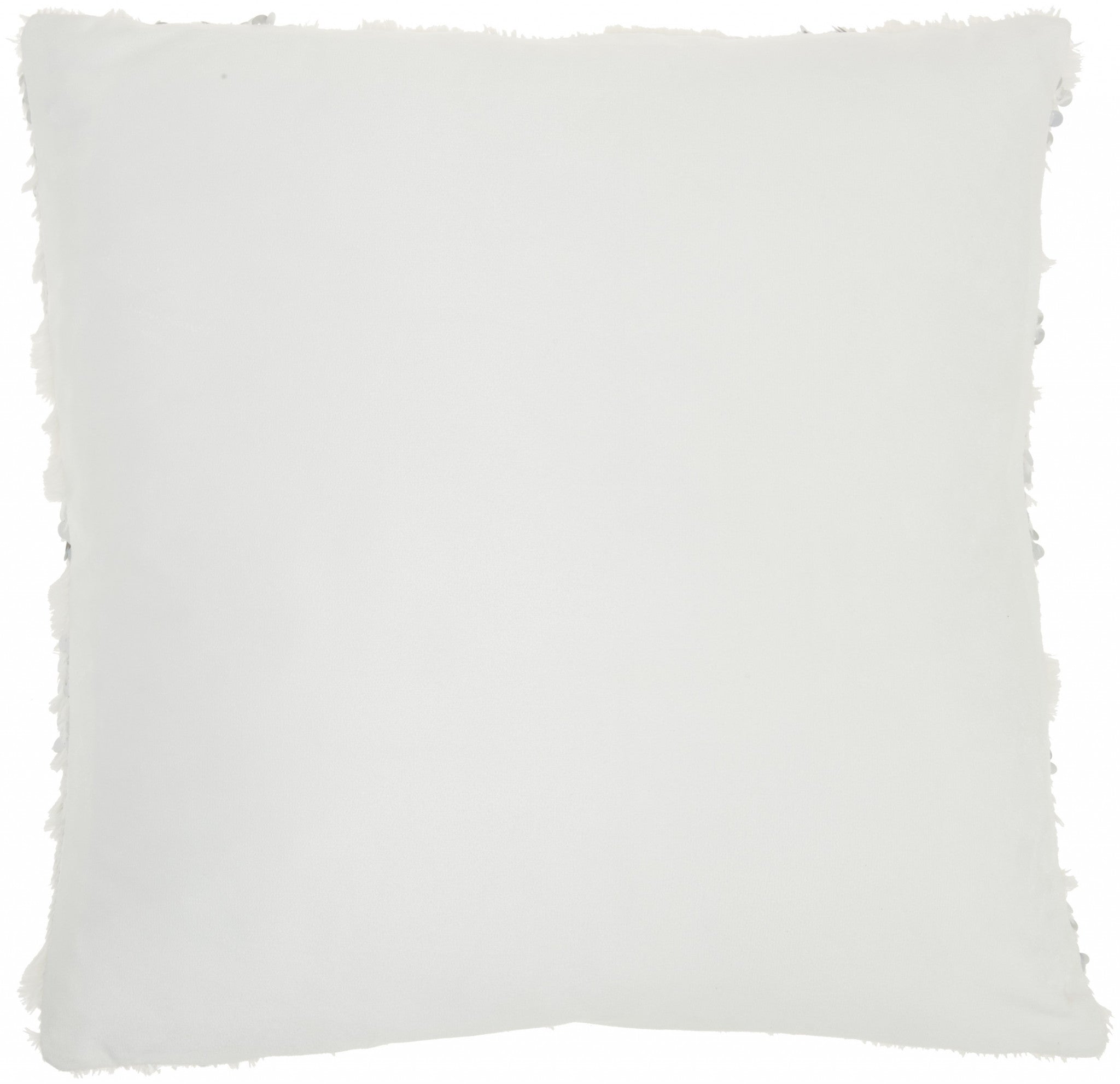 Sequined White  Accent Throw Pillow