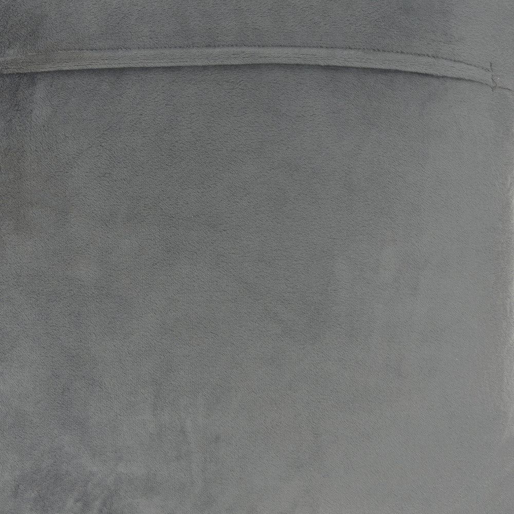 20 英寸深灰色帶閃亮絎縫天鵝絨抱枕