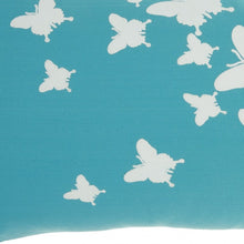 Bright Blue Butterfly Print Lumbar Pillow
