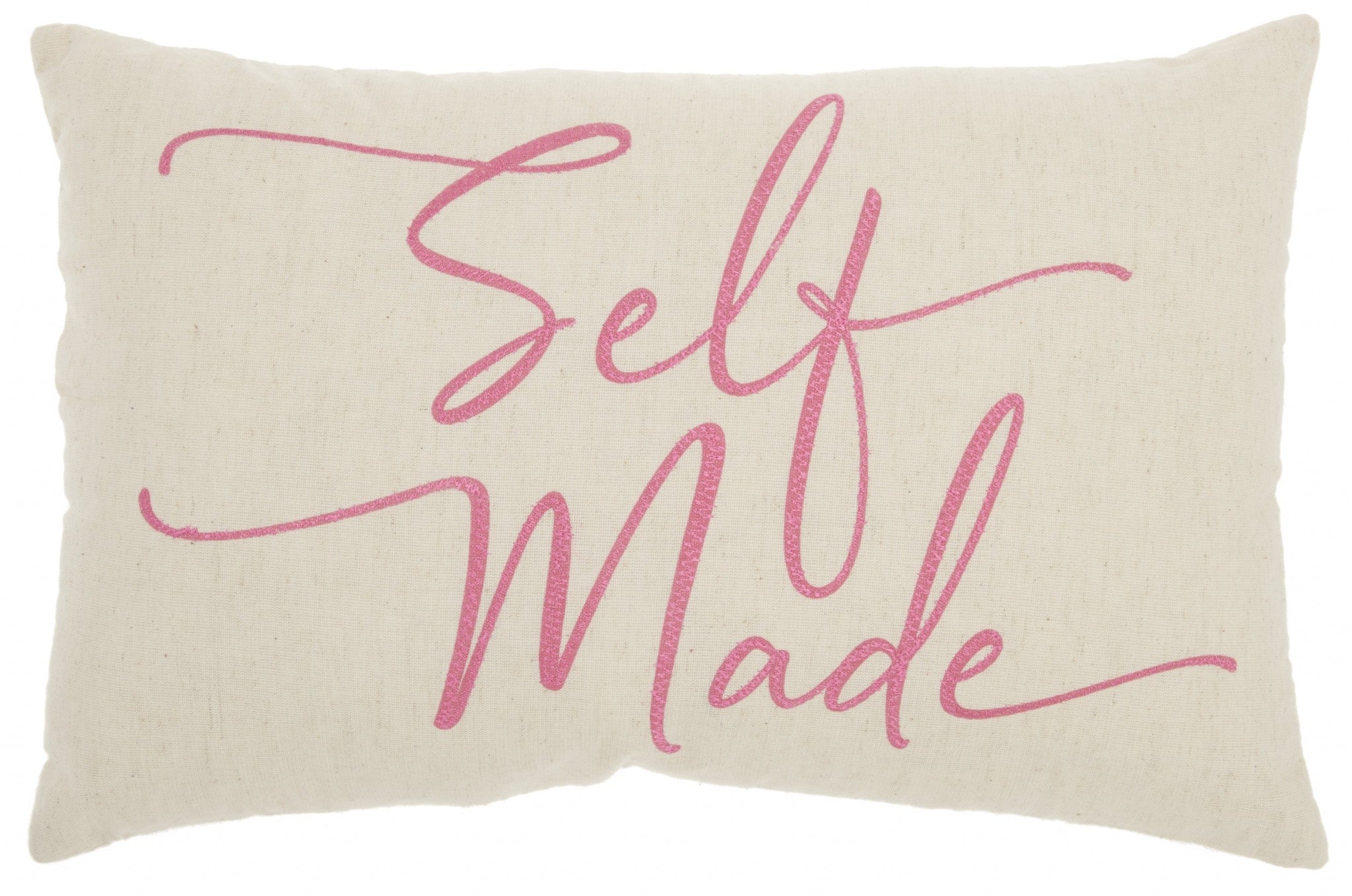 Self Made Pink Decorative Lumbar Throw Pillow