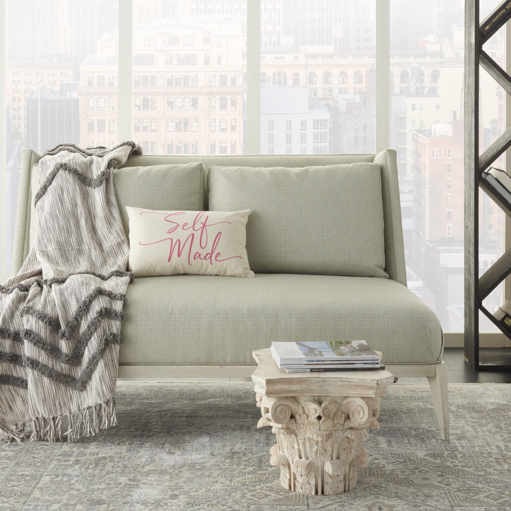 Self Made Pink Decorative Lumbar Throw Pillow