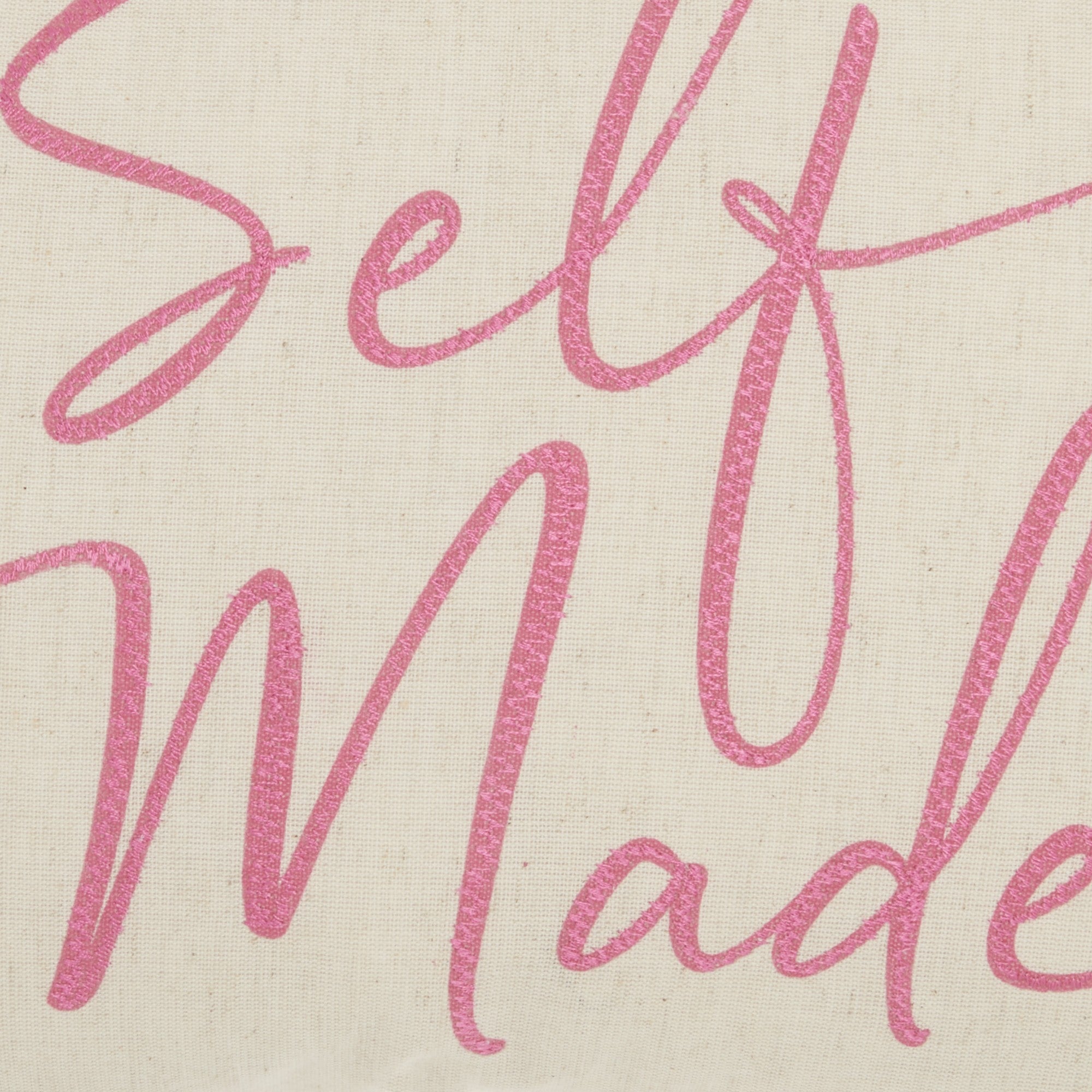 Self Made Pink Decorative Lumbar Throw Pillow