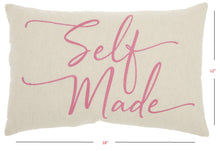 Self Made Pink Decorative Lumbar Throw Pillow