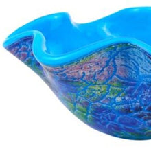 Abstract Multi Color Glass Centerpiece Bowl