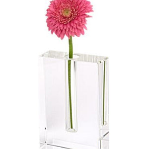 Modern Clear 6 Block Optical Crystal Vase