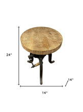 Industrial Adjustable Rustic Crank Stool
