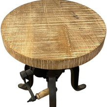 Industrial Adjustable Rustic Crank Stool