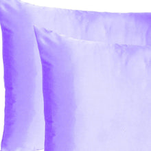 Purple Dreamy Set Of 2 Silky Satin King Pillowcases