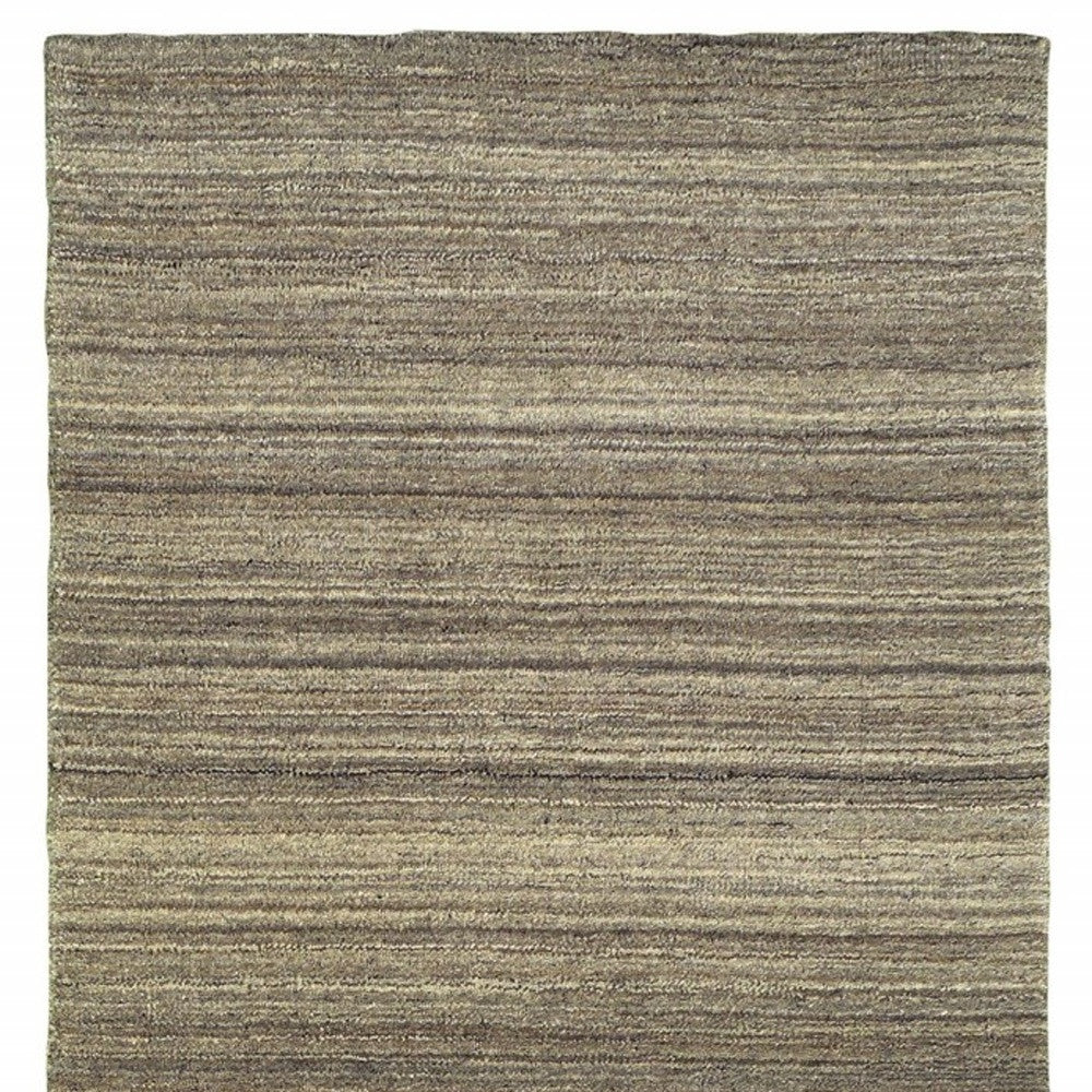 3’ X 8’ Two-Toned Brown And Beige Indoor Runner Rug