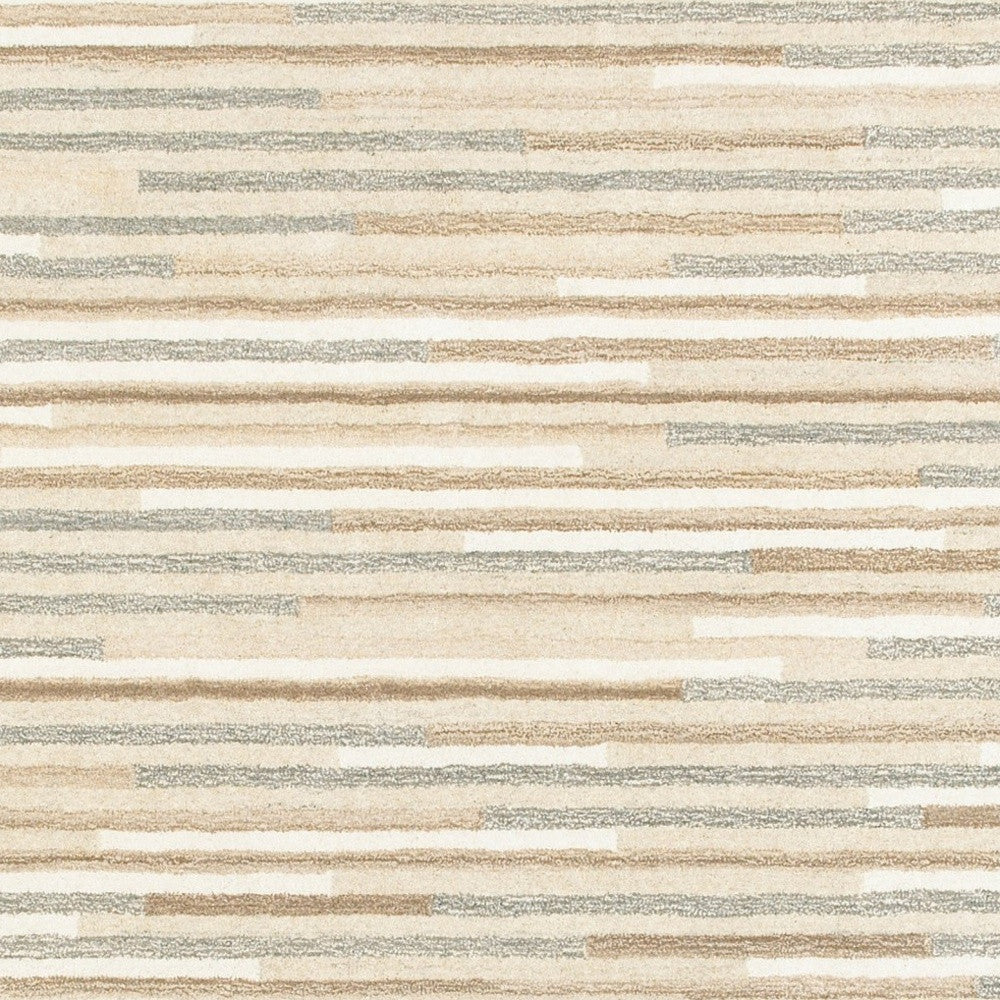 4’ X 6’ Beige And Gray Eclectic Linesarea Rug