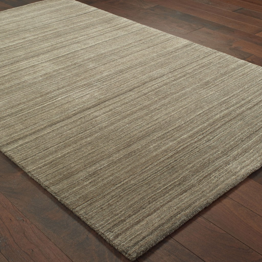 3’ X 8’ Two-Toned Brown And Beige Indoor Runner Rug