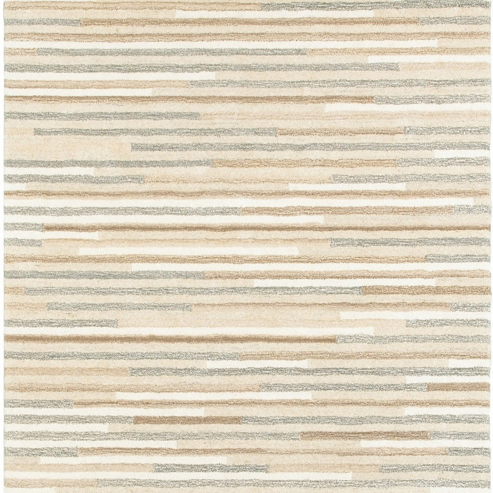 4’ X 6’ Beige And Gray Eclectic Linesarea Rug