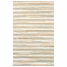 4’ X 6’ Beige And Gray Eclectic Linesarea Rug