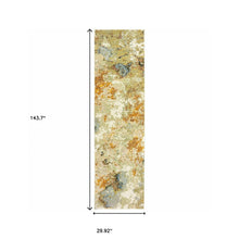 2’ X 3’ Modern Abstract Gold And Beige Indoor Scatter Rug