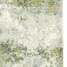 2’ X 3’ Blue And Sage Distressed Waves Indoor Scatter Rug