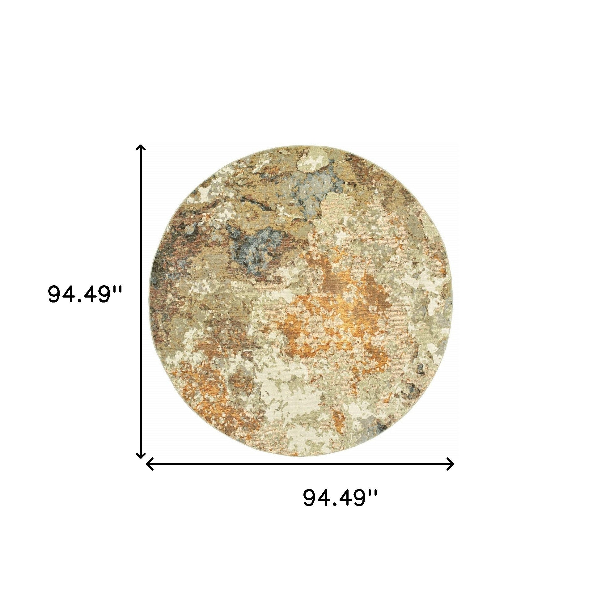 2’ X 3’ Modern Abstract Gold And Beige Indoor Scatter Rug