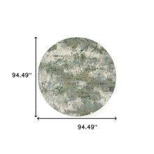 2’ X 3’ Blue And Sage Distressed Waves Indoor Scatter Rug