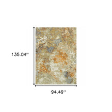 2’ X 3’ Modern Abstract Gold And Beige Indoor Scatter Rug