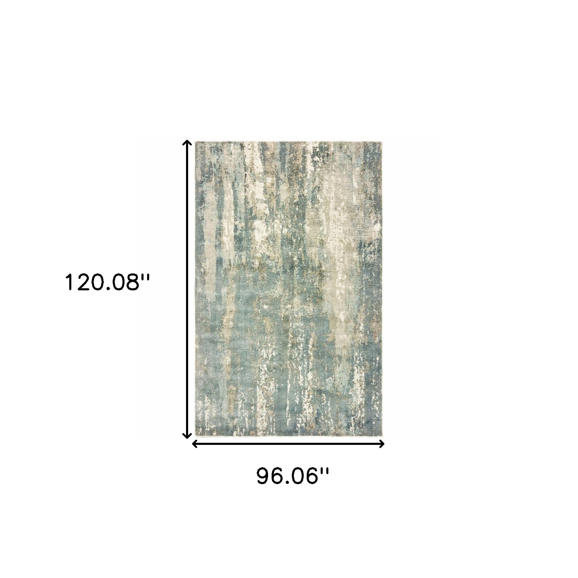 3’ X 10’ Blue And Gray Abstract Splash Indoor Runner Rug