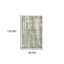 3’ X 10’ Blue And Gray Abstract Splash Indoor Runner Rug