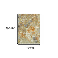 2’ X 3’ Modern Abstract Gold And Beige Indoor Scatter Rug