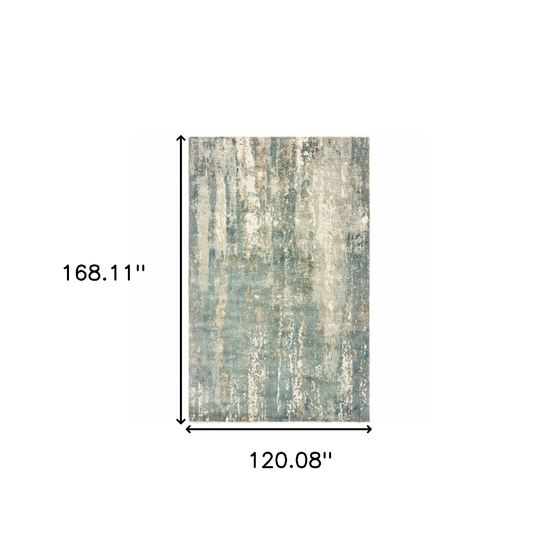 3’ X 10’ Blue And Gray Abstract Splash Indoor Runner Rug