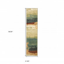 2’ X 8’ Modern Abstract  Indoor Runner Rug
