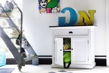 Modern Farmhouse Black And White Accent Cabinet